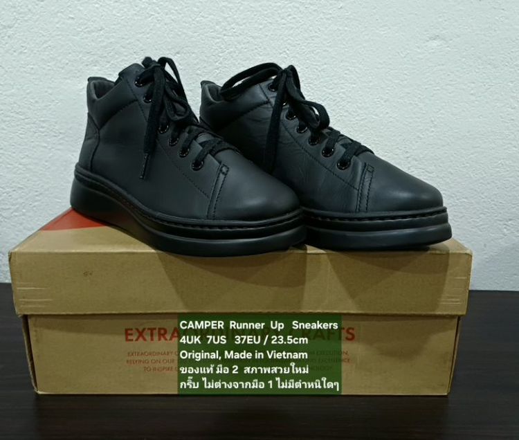 CAMPER Runner Up Sneakers for Women 4UK 37EU/23.5cm Original ของแท้ มือ 2 สภาพใกล้เคียงของใหม่, รองเท้า CAMPER หนังแท้ พื้นเต็ม สวยมาก รูปที่ 4