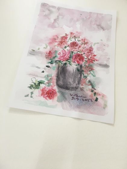 ความงามของดอกไม้ อยู่ที่การเบ่งบานอย่างเต็มที่ เช่นเดียวกับศิลปะ ที่งดงามที่สุดเมื่อมาจากใจ ภาพพร้อมกรอบ 20x25 ซม. A048 รูปที่ 11