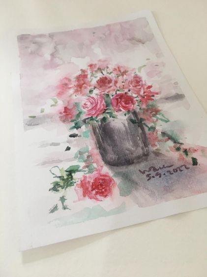 ความงามของดอกไม้ อยู่ที่การเบ่งบานอย่างเต็มที่ เช่นเดียวกับศิลปะ ที่งดงามที่สุดเมื่อมาจากใจ ภาพพร้อมกรอบ 20x25 ซม. A048 รูปที่ 15