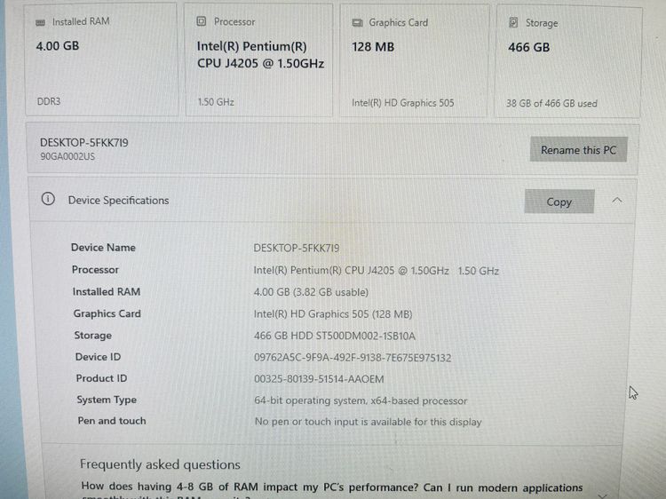 ideacentre 310S-08IAP ดีไซน์สวย ดูหนัง ฟังเพลง พิมพ์งาน ได้ดี ราคาถูกใจ รูปที่ 3