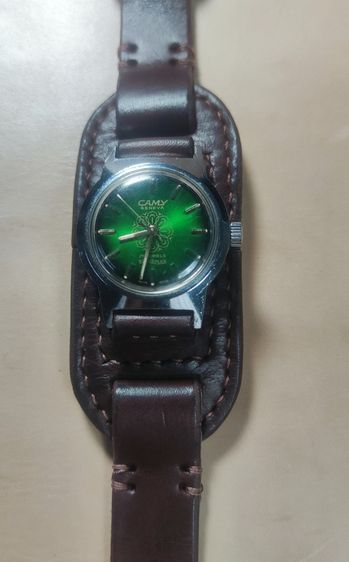 นาฬิกาวินเทจ CAMY Geneva Swiss Made 17 Jewels ไขลาน พร้อมสาย-หนังฟอกฝาดอิตาลี (ของใหม่) งาน Handmade รูปที่ 4