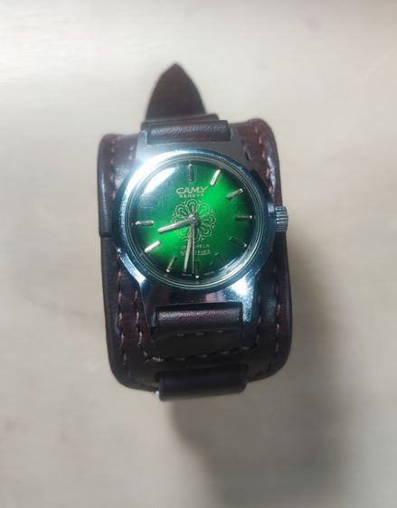 นาฬิกาวินเทจ CAMY Geneva Swiss Made 17 Jewels ไขลาน พร้อมสาย-หนังฟอกฝาดอิตาลี (ของใหม่) งาน Handmade รูปที่ 3