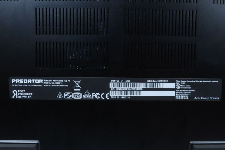 ACER PREDATOR HELIOS NEO 16S AI Core Ultra 5 235HX.RTX5050 RAM16.512GB  รูปที่ 12