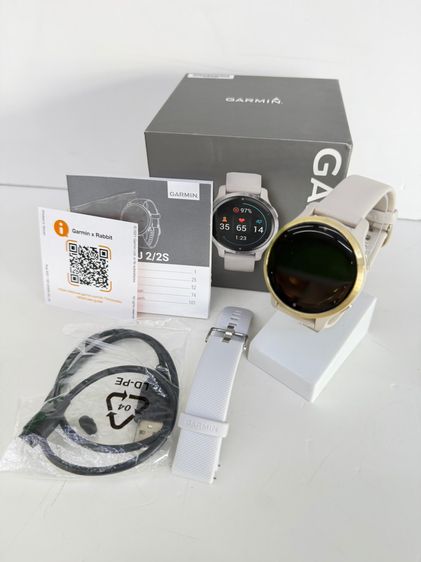 Garmin Venu 2S สีขาว Gold GPS Smartwatch AMOLED อุปกรณ์ครบกล่อง รูปที่ 2