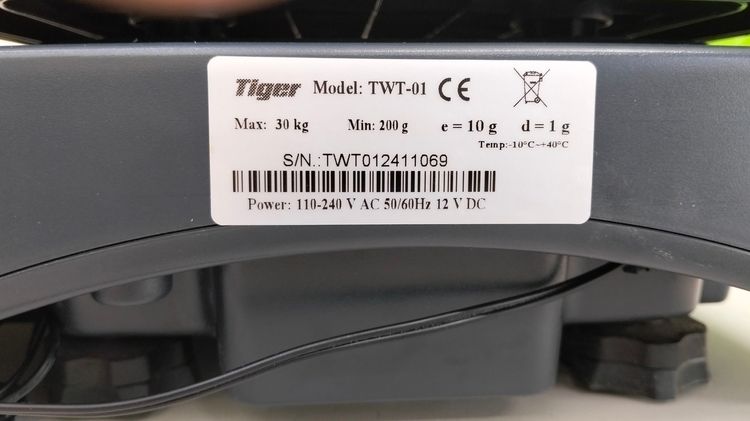 เครื่องชั่งดิจิตอล Tiger TWT-01 พิกัด 30 กก. รูปที่ 5