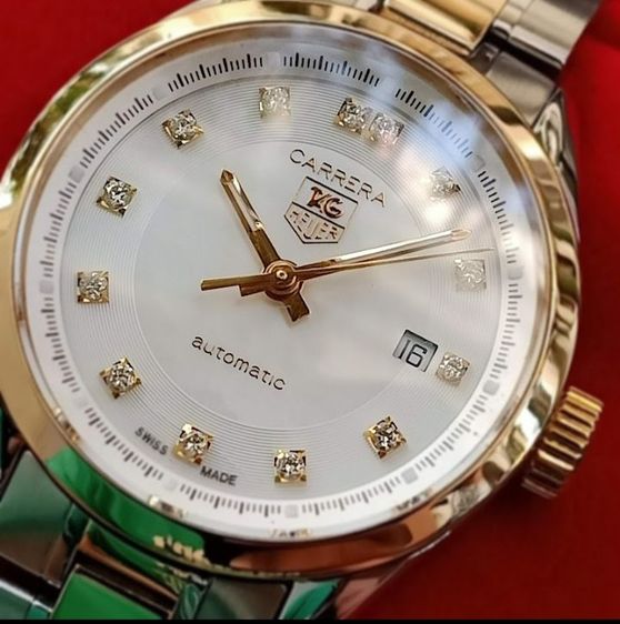 Tag Heuer Carrera 18K. Gold Lady White Monter Of Pearl Dial WV2450🇨🇭🇨🇭 รูปที่ 2