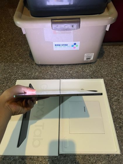 ขายSamsungTabS8UltraสีGray128กิ๊ก5Gใส่ซิมได้จอสวยกริปหายากมากสภาพนี้ยกกล่องอุปกรยังไม่แกะครื่องใช้งานดีถูกมากก รูปที่ 4