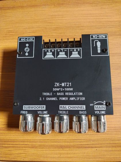 หูฟัง ลำโพง ไมโครโฟน แอมป์จิ๋ว มือสอง 2.1CH  รุ่น  ZK-MT21 ราคา 320