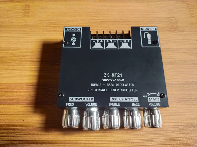 แอมป์จิ๋ว มือสอง 2.1CH  รุ่น  ZK-MT21 ราคา 250 รูปที่ 2