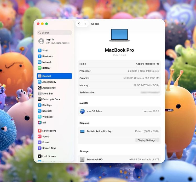 MacBook Pro 16-inch 2019 Intel Core i9 Ram32GB SSD1TB SpaceGray รูปที่ 14