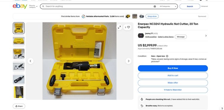 Enerpac NC3241 Hydraulic Nut Cutter (Nut Splitter) รูปที่ 13