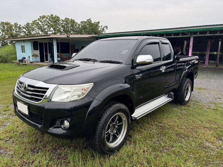 Toyota Hilux Vigo Champ 2014 Smart Cab 2.5 E VNT Prerunner Pickup ดีเซล ไม่ติดแก๊ส เกียร์ธรรมดา ดำ รูปที่ 2