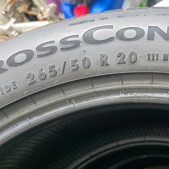 265​ 50R20​ Continental Crosscontact RX ปี24 สวยดอกเต็ม​ นุ่มเงียบสุดๆ​ พร้อมใช้ยาวๆ​ ชุด​4เส้น 4,800​ บาท รูปที่ 8