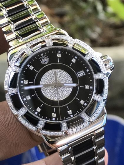 ดำ Tag Heuer Top F1 Black Ceramic Full Diamond Black Dial (BOY)🇨🇭🇨🇭