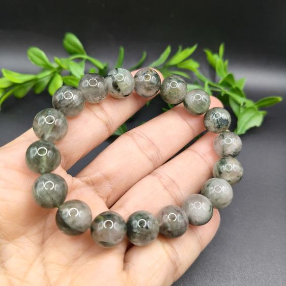 th4กำไลหินโป่งข่ามเขียว Green Phantom Quartz 10mm สร้อยข้อมือหินแท้ธรรมชาติ หินมงคลนำโชค เสริมดวงการงาน การเงิน ธุรกิจเจริญก้าวหน้า