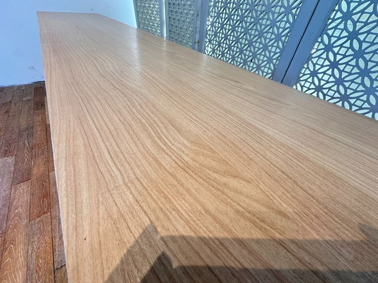 โต๊ะยาวติดผนัง ท็อปและโครงขาไม้ MDF ปิดผิวลามิเนตสีบีชลายไม้ (ขนาด 206.5 CM.)  รูปที่ 7