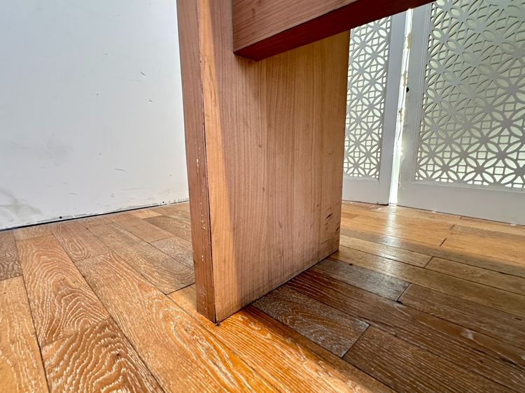 โต๊ะยาวติดผนัง ท็อปและโครงขาไม้ MDF ปิดผิวลามิเนตสีบีชลายไม้ (ขนาด 206.5 CM.)  รูปที่ 10