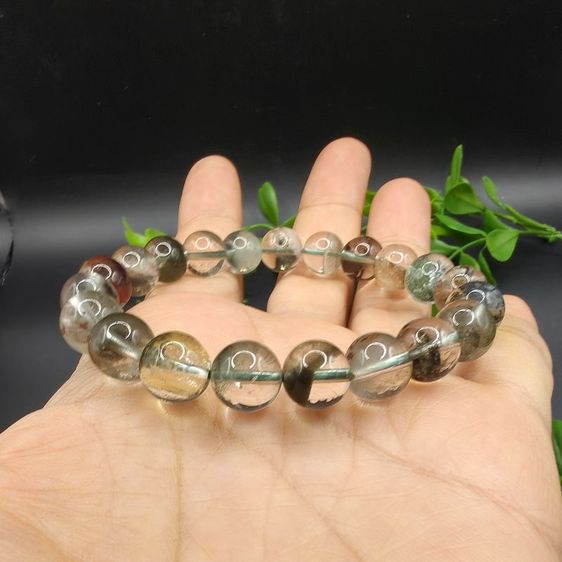 จิวเวอรี่ th3กำไลแก้วมังกร10มิล แฟนทอมควอตซ์ หินแท้ธรรมชาติ Garden Quartz เสริมความสำเร็จ เจริญก้าวหน้า สร้อยข้อมือหินมงคล