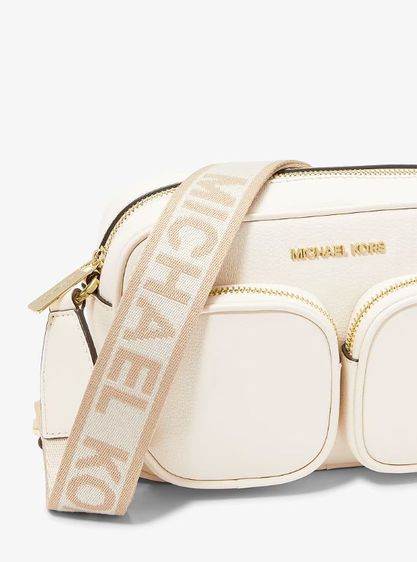 กระเป๋า MICHAEL KORS Jet Set Medium Leather Crossbody Bag สีครีม รูปที่ 7