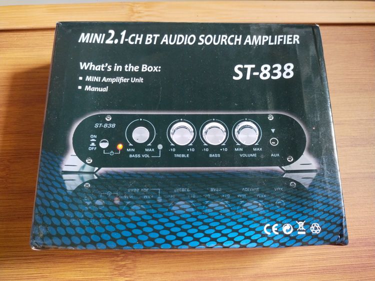 แอมป์จิ๋ว มือสอง 2.1CH รุ่น ST-838 + อะแดปเตอร์จ่ายไฟ 60W 12V 5a ราคา 350 รูปที่ 2