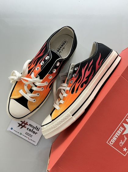 รองเท้าผ้าใบ ผ้าใบ UK 10 | EU 44 2/3 | US 10.5 ดำ Converse Chuck 1970’ Archive Flames 10us❤️‍🔥