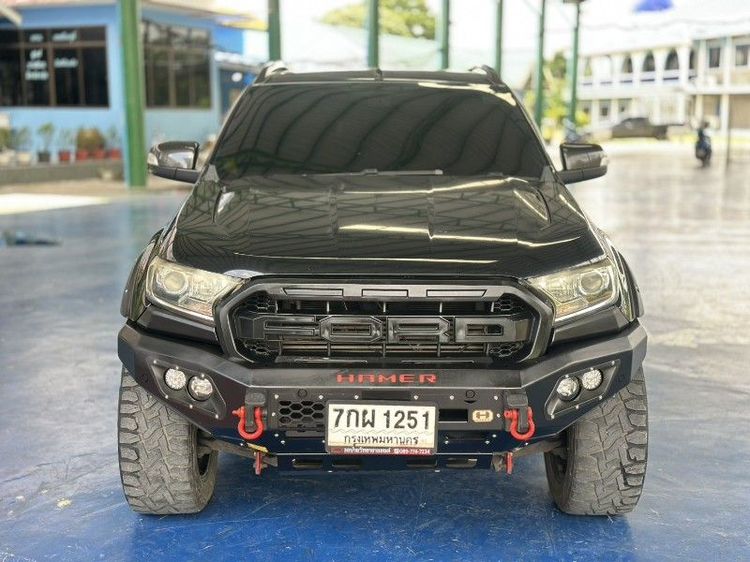 Ford Ranger 2018 2.2 Hi-Rider Wildtrak Pickup ดีเซล ไม่ติดแก๊ส เกียร์อัตโนมัติ ดำ รูปที่ 3