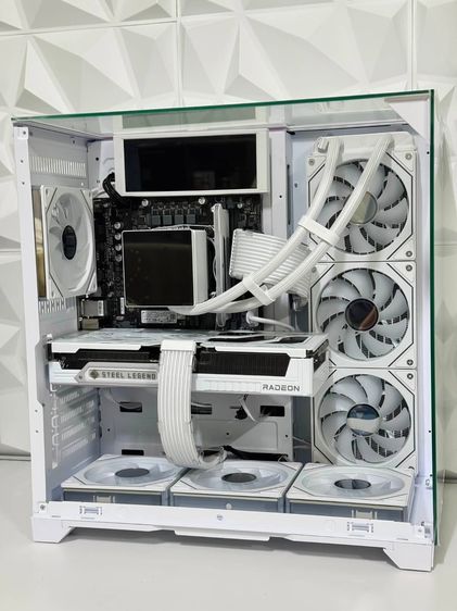คอมพิวเตอร์ ประกอบใหม่ เซทขาว i5 12400F + RX 9060 XT ชุดน้ำปิด 3 ตอน M.2 1TB
