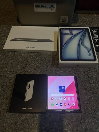 512 GB ขายถูกๆๆSamsungFold6สีPink512กิ๊กยกกล่องอุปกรยังไม่แกะจอไม่มีจุดไม่มีเส้นสูนTrueใช้งานดีทุกๆฟังชั่นถูกมากก