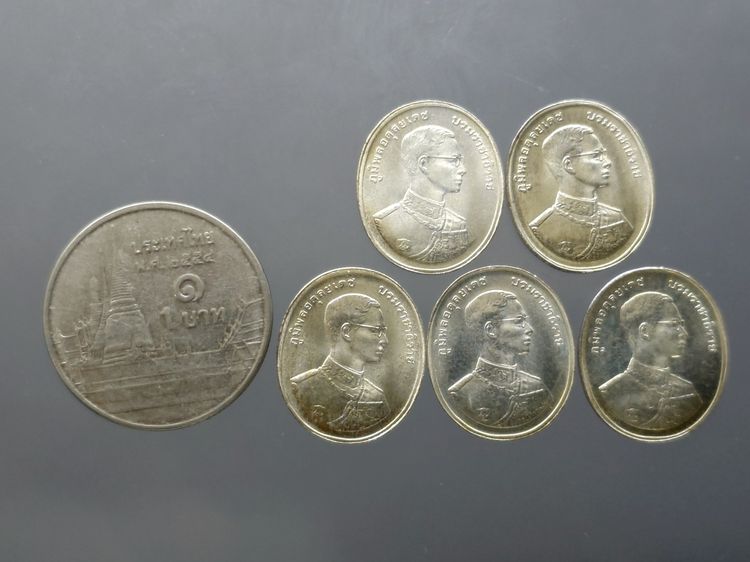 เหรียญพระพุทธปัญจภาคี เนื้อเงิน พิมพ์เล็ก ที่ระลึกพระราชพิธีกาญจนาภิเษก ในหลวงรัชกาลที่9 ปี พ.ศ.2539 พร้อมกล่อง ครบชุด 5 เหรียญ รูปที่ 5