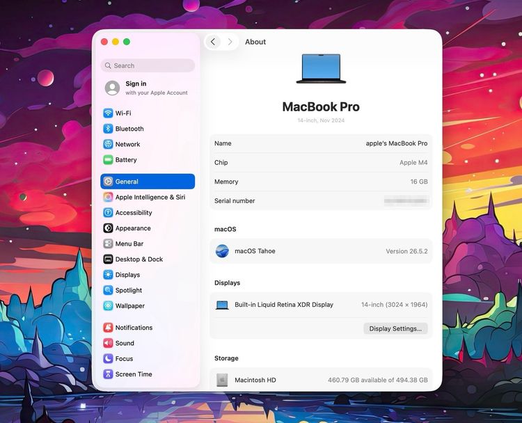 MacBook Pro 14-inch M4 Ram16GB SSD512GB SpaceBlack CPU 10-Core GPU 10-Core รูปที่ 12