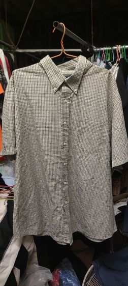เสื้อเชิ้ตแขนสั้นติดกระดุม DOCKERS ลายสก็อต ไซส์ XXL
