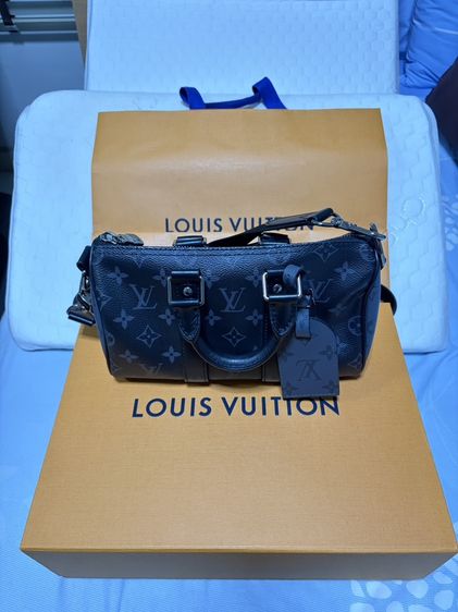 ดำ กระเป๋าสะพาย Louis Vuitton keepall 25
