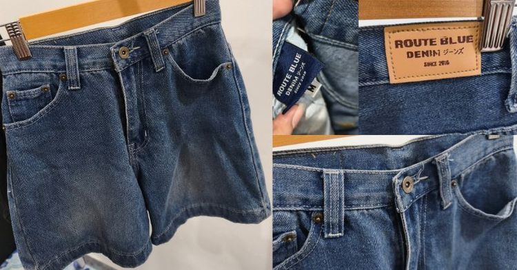 กางเกงยีนส์ขาสั้น route blue denim 160รวมส่ง