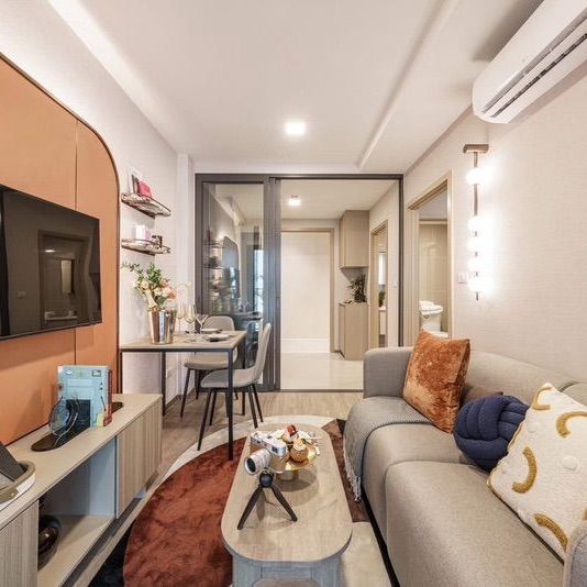 🔥 <Resale> ขายดาวน์คอนโด THE BASE Ratchada 19 | 1 Bedroom 30.5 ตร.ม. | ห้องแต่งครบ | พร้อมอยู่ ก.ย.69 | ฟรีของแถม 6 รายการ | ชั้น 5