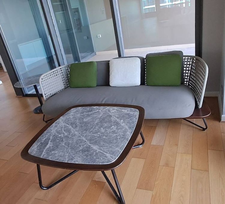 Sofa indoor outdoor นำเข้า CHANINTR ขนาด 236 ซม. พร้อมโต๊ะกลาง สภาพใหม่สวยมาก