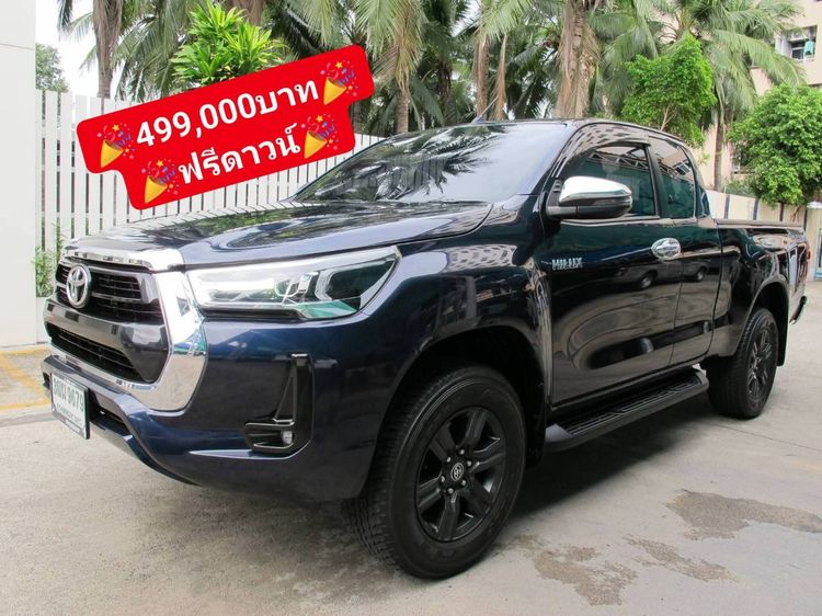 Toyota Hilux Revo 2022 2.4 Prerunner Mid Pickup ดีเซล ไม่ติดแก๊ส เกียร์ธรรมดา น้ำเงิน