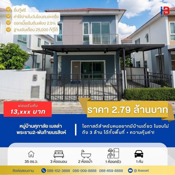 🏡✨ ขายบ้านเดี่ยว 2 ชั้น หมู่บ้านศุภาลัย เบลล่า พระราม 2 – พันท้ายนรสิงห์ ✨🏡