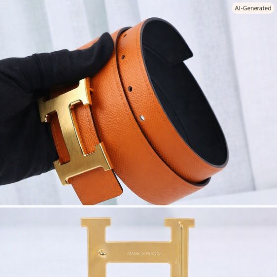 เข็มขัด HERMÈS H Belt Buckle  Reversible Stamp X Size 85
