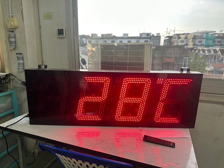 พลาสติก ดำ DIGITAL CLOCK MODEL CK-1004A-INDOOR นาฬิกาดิจิตอลขนาดใหญ่
