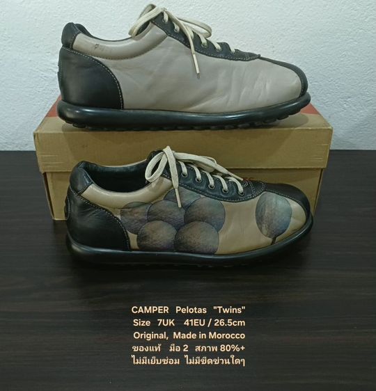 CAMPER Pelotas Twins "Golf" Sneakers, Unisex 7UK 41EU/26.5cm Made in Morocco ของแท้ มือ 2 สภาพเยี่ยม, รองเท้า CAMPER หนังแท้ มีตำหนิเล็กน้อย รูปที่ 13