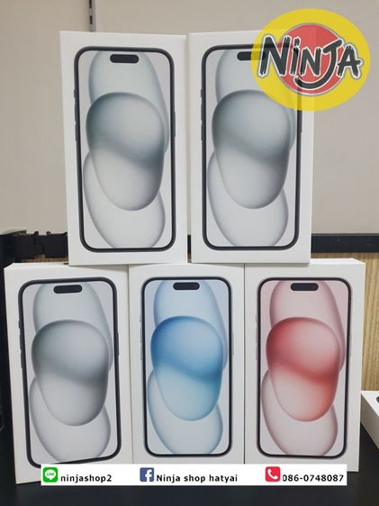 Apple iPhone 15 128GB ดำ ฟ้า ชมพู เครื่องแท้ มือ1 ประกันศูนย์ 1ปี