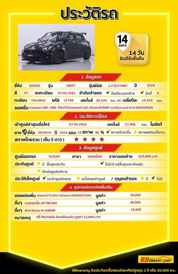 Suzuki Swift 2018 1.2 GLX Navi Sedan เบนซิน ไม่ติดแก๊ส เกียร์อัตโนมัติ ดำ รูปที่ 2
