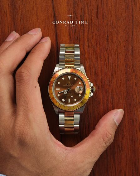 Rolex GMT-Master II 16713 Root Beer' Bronze dial Two-Tone Oyster 2000 40mm.  รูปที่ 2