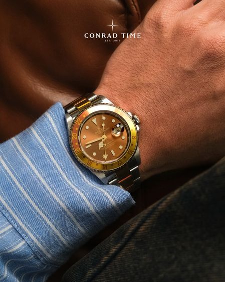 Rolex GMT-Master II 16713 Root Beer' Bronze dial Two-Tone Oyster 2000 40mm.  รูปที่ 5