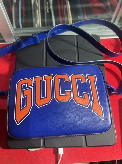 หนังแท้ ไม่ระบุ น้ำเงิน Gucci Interlocking G Leather Shoulder Bag