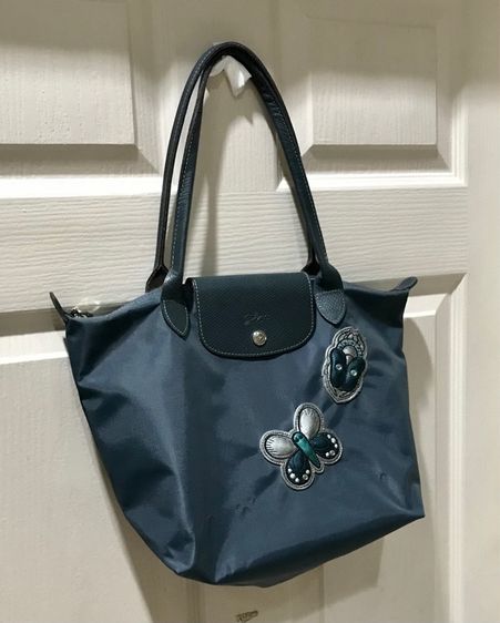 ไม่ระบุ น้ำเงิน ผ้าใบ Longchamp ของแท้ สายยาว สภาพดีมาก