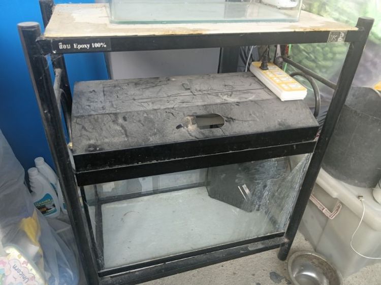 ตู้ปลากระจกขนาด60×30ซม.มีระบบกรองในตัวพร้อมขาตั้งโต๊ะพร้อมไฟใช้งานได้ตามปกติ
