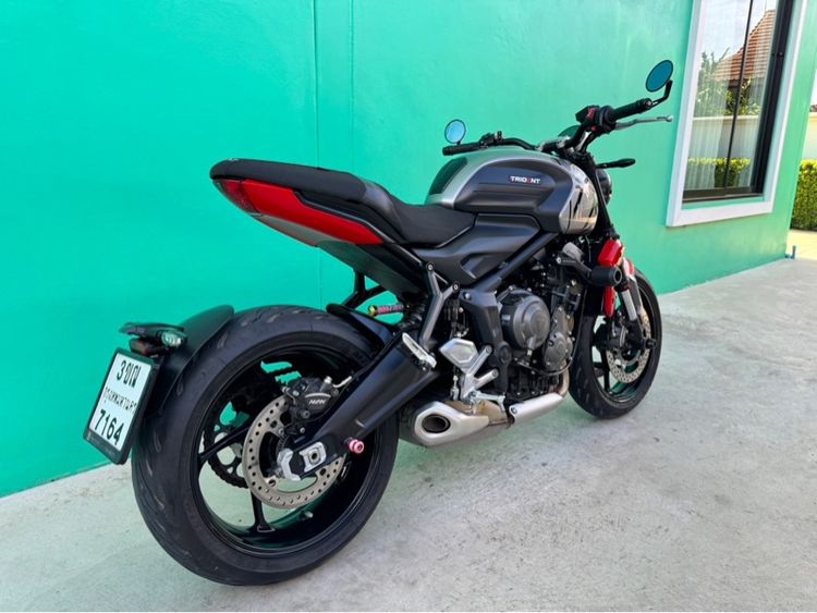 Triumph Trident 660 ปี21 สีเทาแดงวิ่ง12,000โล  รูปที่ 3