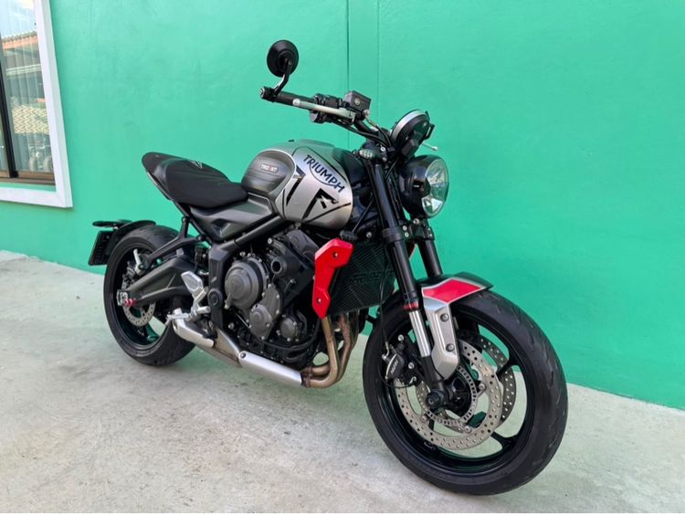 Triumph Trident 660 ปี21 สีเทาแดงวิ่ง12,000โล  รูปที่ 2