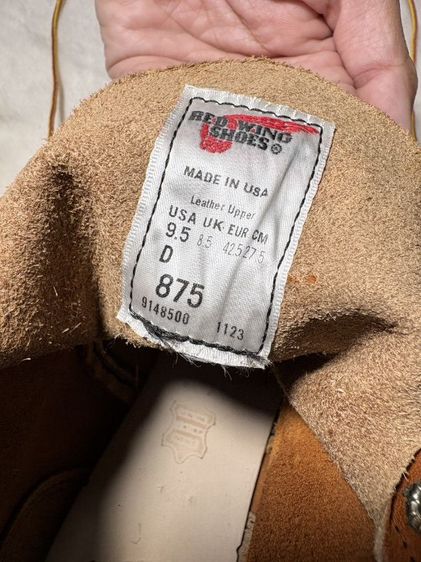 ขาย รองเท้าบู้ด Red Wing Moc-Toe รุ่น 875  9.5 us.D มือหนึ่ง มีกล่อง Made in USA รูปที่ 8